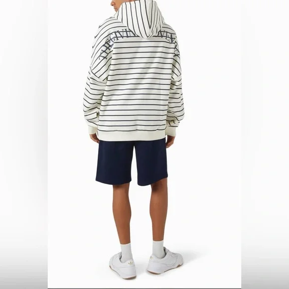 NWT THE GIVING MOVEMENT STRIPPED LOGO HOODIE IN ORGANIC COTTON blend s 2XL MEN